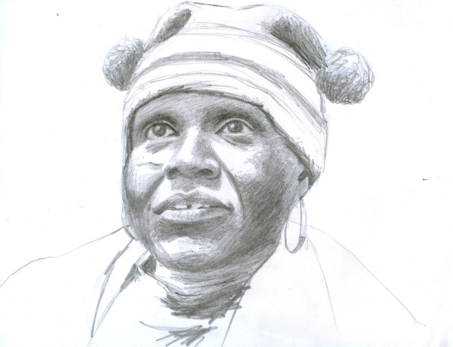 Ethel, 51, watches the post-inaugural coverage